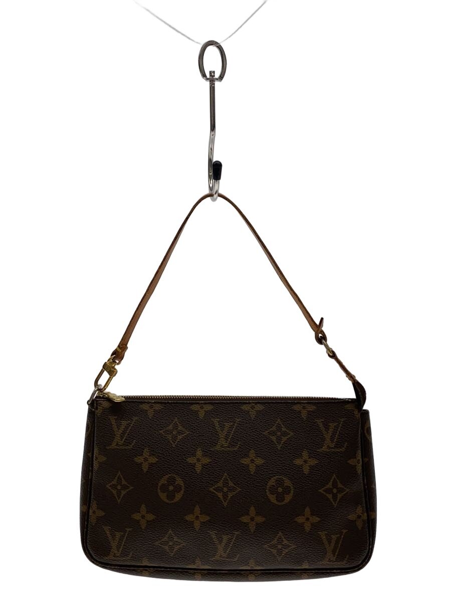 【中古】LOUIS VUITTON◆LOUIS VUITTON ポシェット・アクセソワール_モノグラム・帆布/PVC/BRW【御徒面子】
