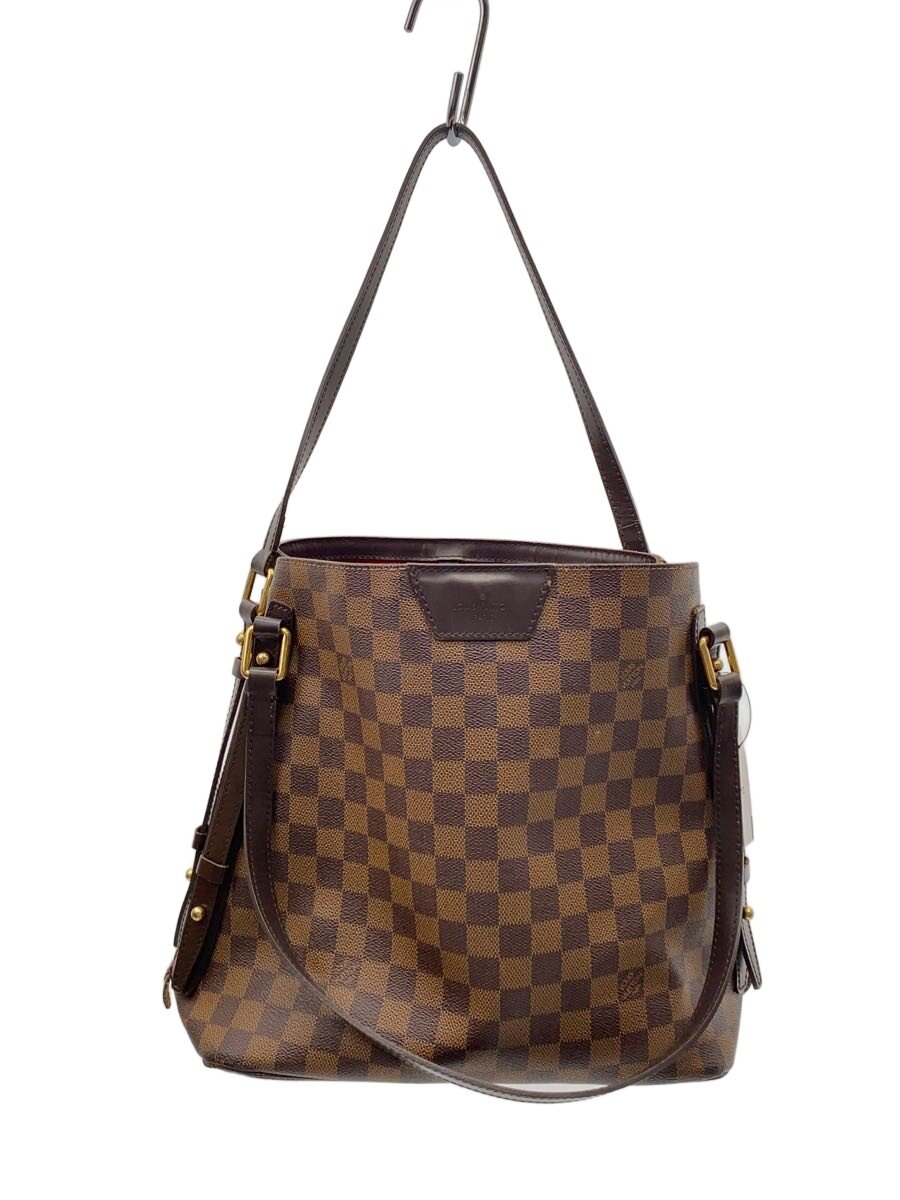 【中古】LOUIS VUITTON◆カバ・リヴィントン_ダミエ・エベヌ/PVC/BRW/モノグラム/N41108/レザーヒビワレ有/? NULL ?【バッグ】｜2ｎｄ STREET 店