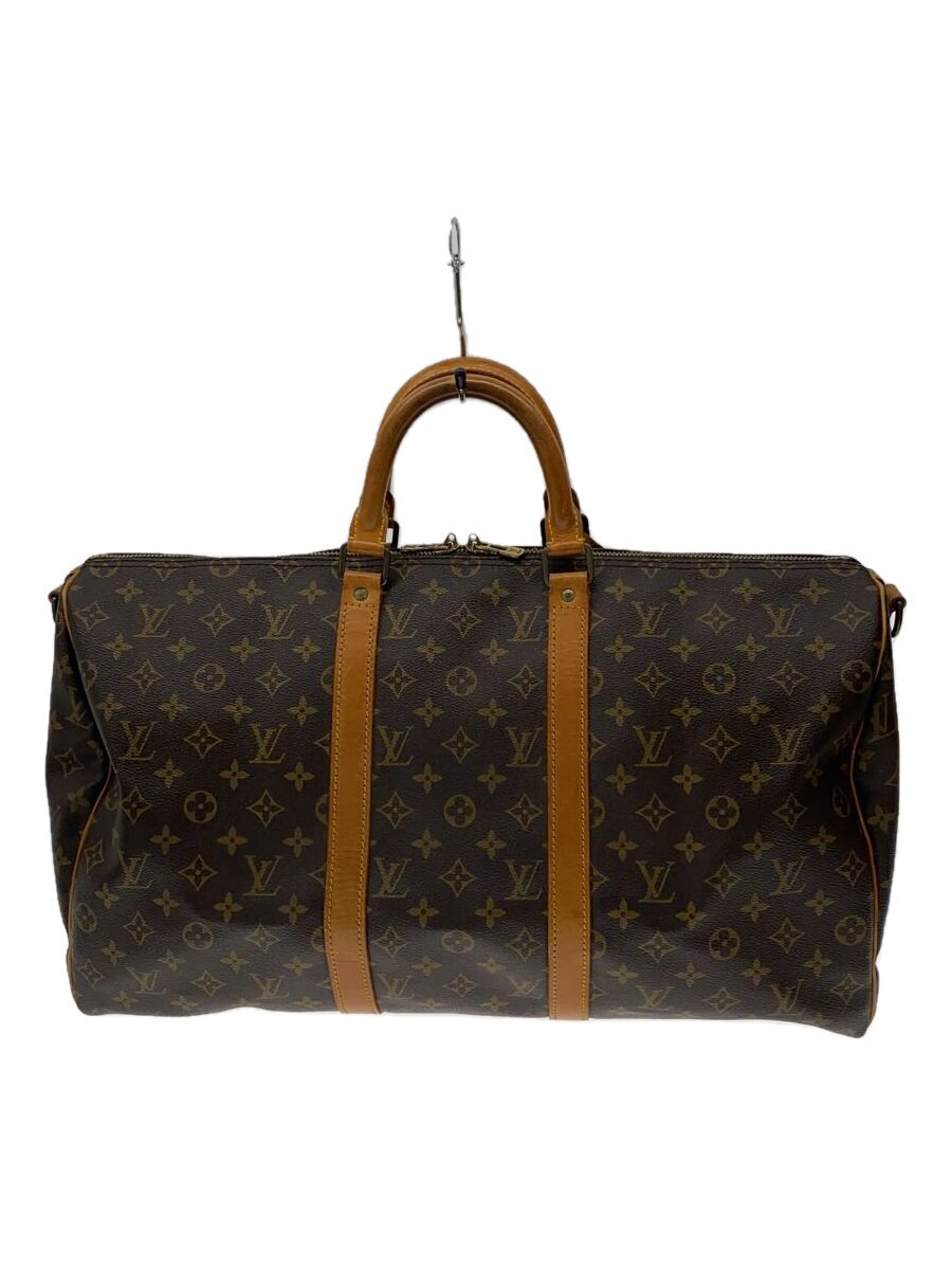 【中古】LOUIS VUITTON◆キーポル・バンドリエール50_モノグラム・帆布_BRW/PVC/BRW【御徒面子】