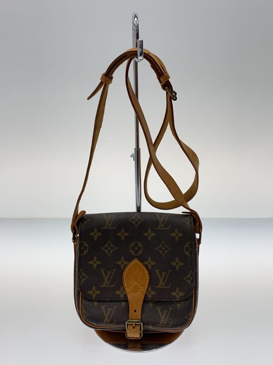 【中古】LOUIS VUITTON◆カルトシエールPM_モノグラム・帆布_BRW/PVC/赤銅色/赤銅色/M51254/モノグラム【御徒面子】