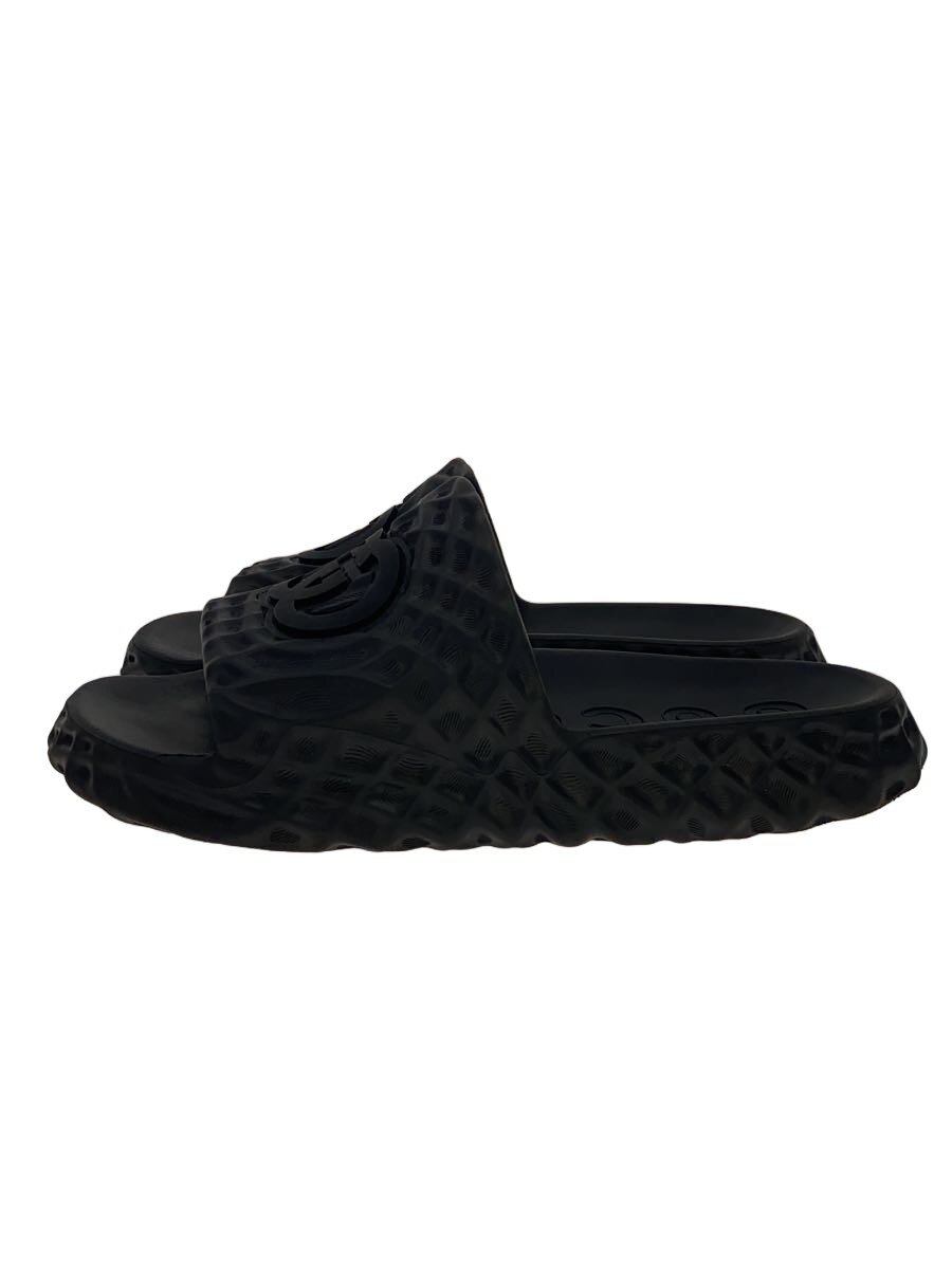 【中古】GUCCI◆サンダル/US8/BLK/770801/インターロッキング/横すべりサンダル//【シューズ】