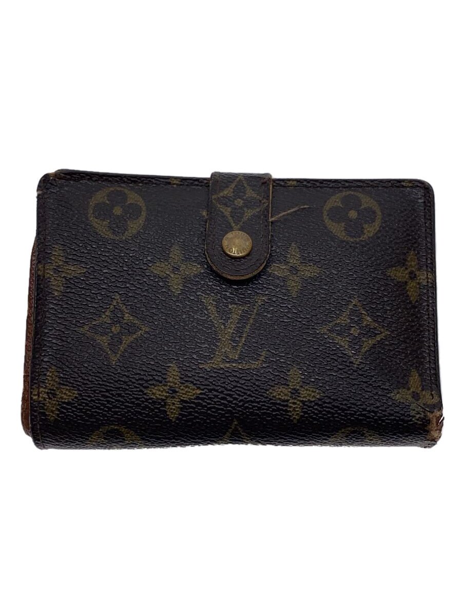 【中古】LOUIS VUITTON◆ポルト・フォイユ・ヴィエノワ_モノグラム・キャンバス_BRW/PVC/BRW/メンズ【服飾雑貨他】