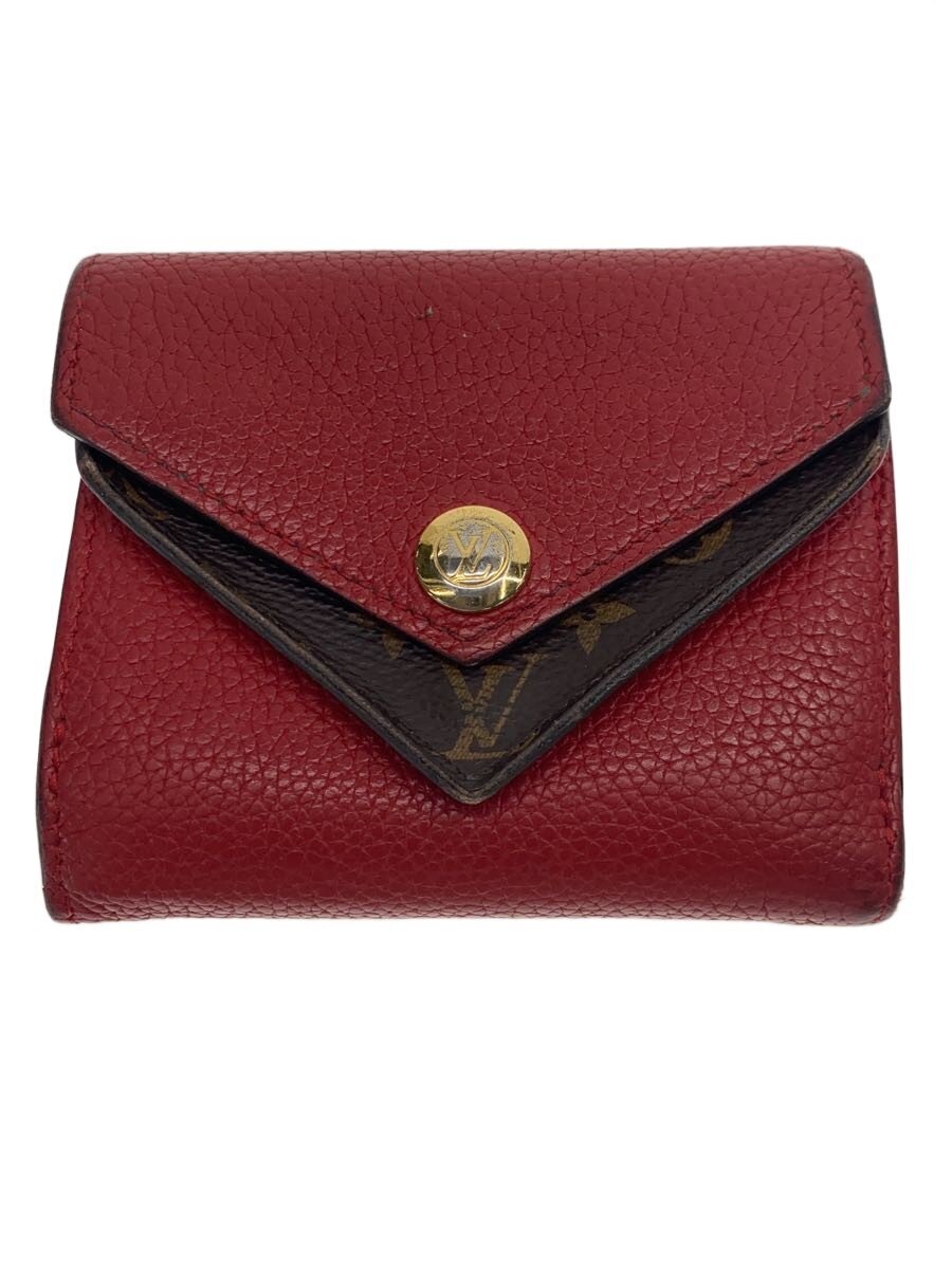【中古】LOUIS VUITTON◆ポルト・フォイユ・ドゥーブルV・コンパクト_カーフレザー_モノグラム・キャンバス/牛革/RED/無【服飾雑貨他】｜2ｎｄ STREET 店 22,022円
