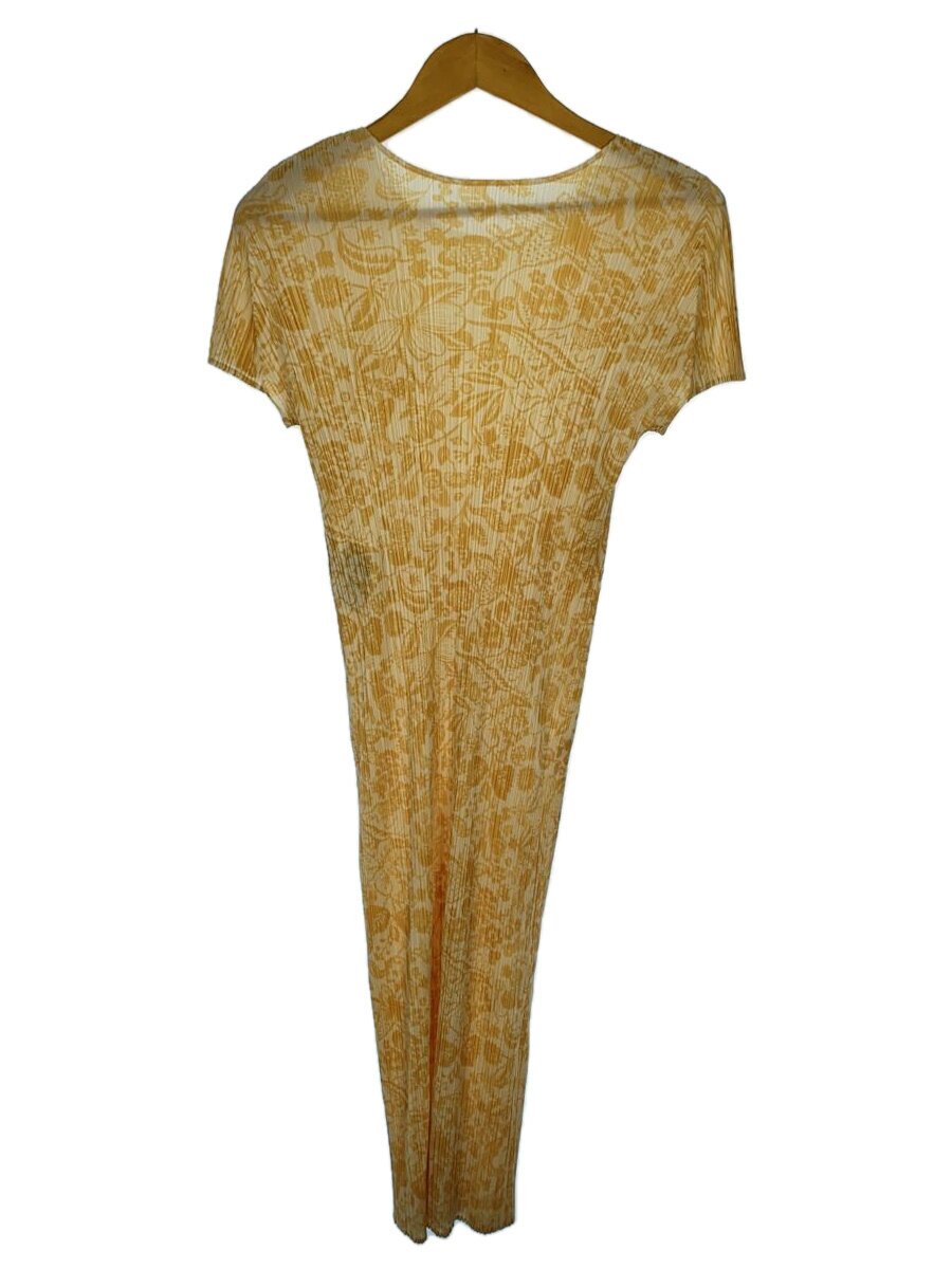 【中古】PLEATS PLEASE ISSEY MIYAKE◆筋目衣装/半袖衣装/3/花柄/PP93-JH755/筋目/ノースリーブ【レディース御召しもの】