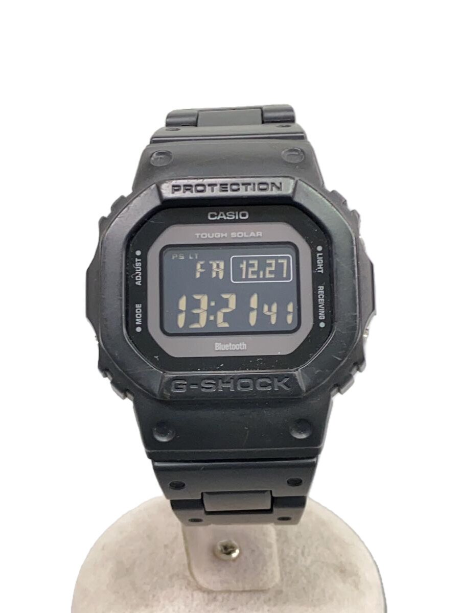 【中古】CASIO◆ソーラーウオッチ・G-SHOCK/デジタル/天然ゴム/BLK/BLK/SS【服飾雑貨他】