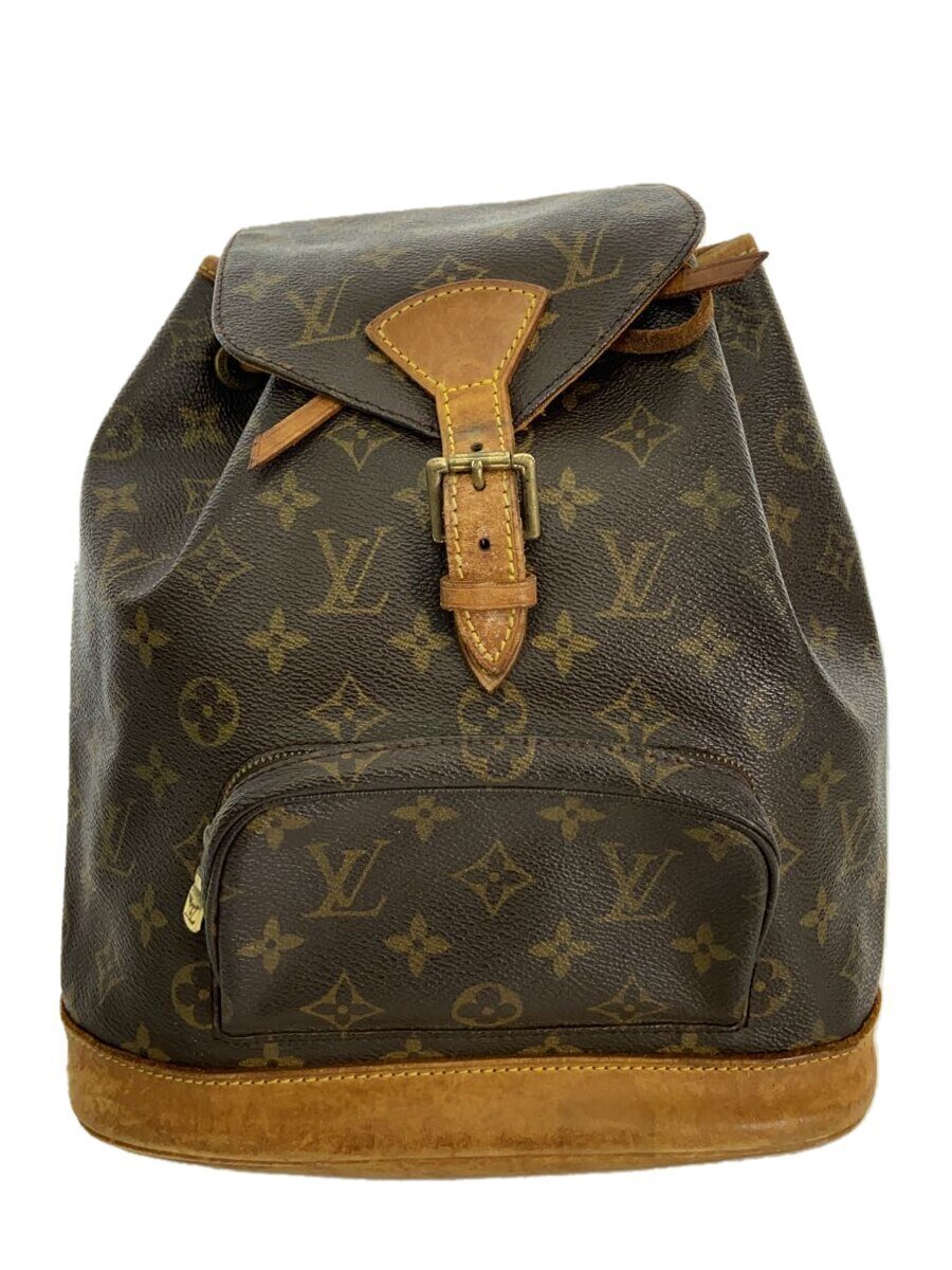 【中古】LOUIS VUITTON◆モン掏摸MM_モノグラム・帆布_BRW/PVC/BRW【御徒面子】