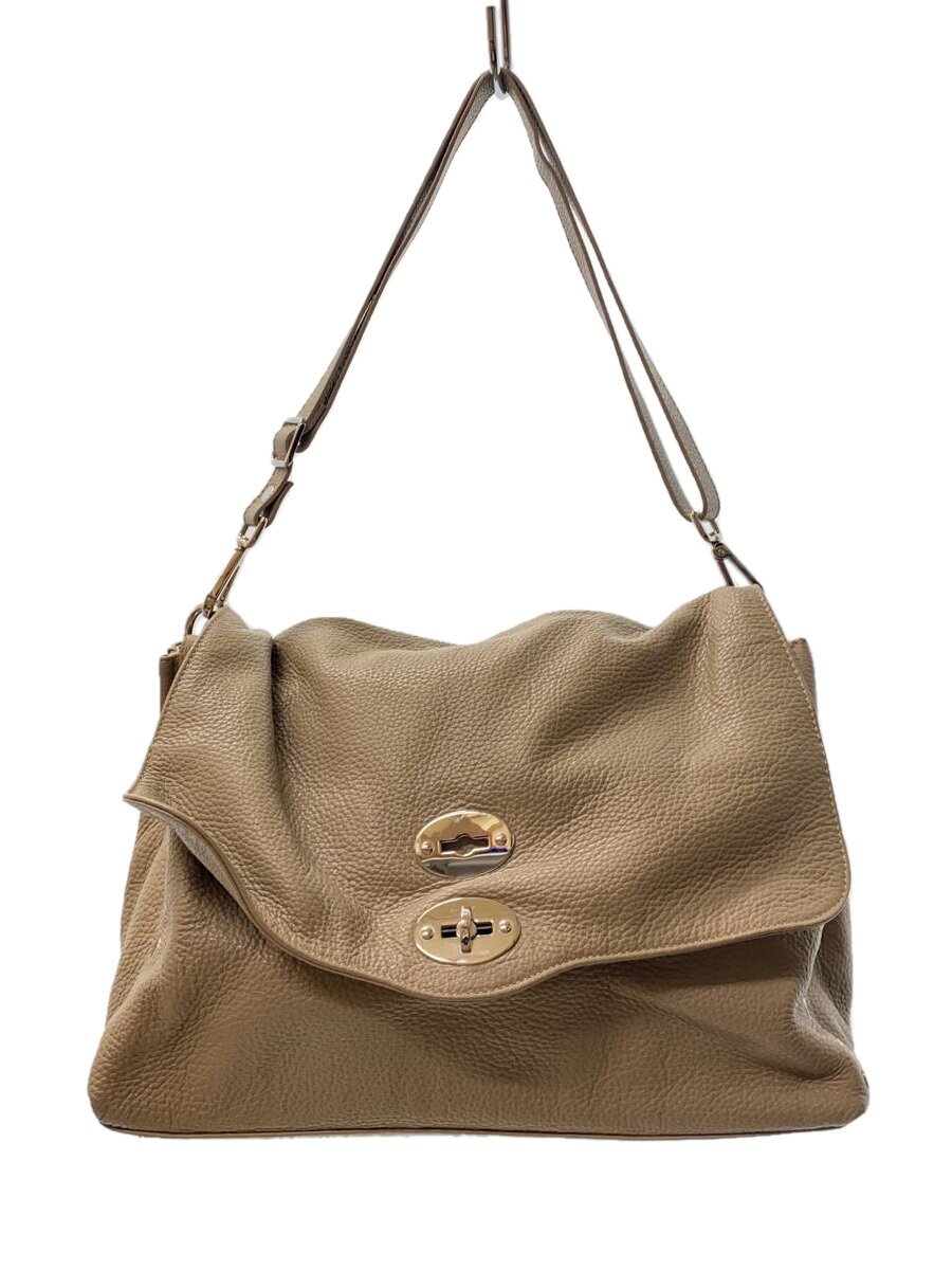 【中古】ZANELLATO◆ショルダーバッグ/レザー/GRY/無地/ポスティーナ【バッグ】｜2ｎｄ STREET 店