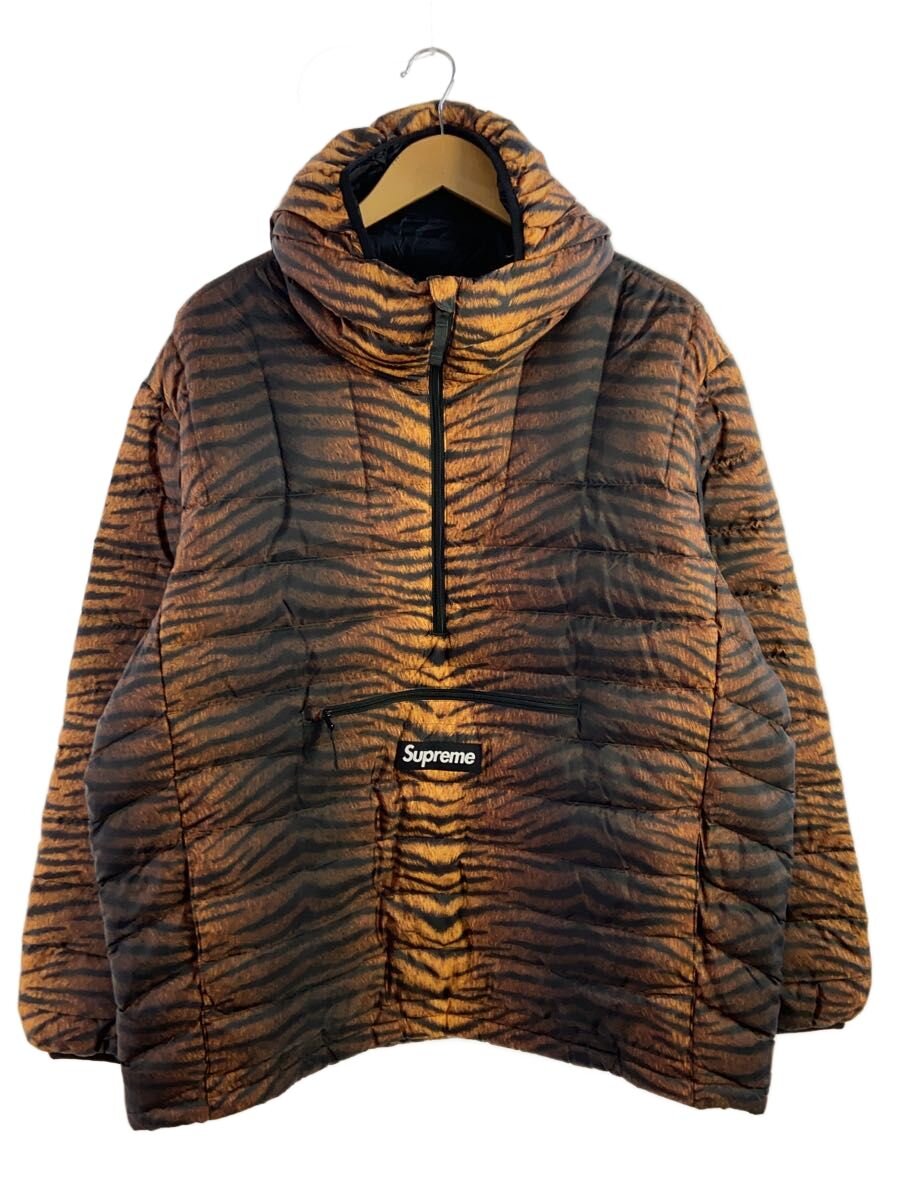 【中古】Supreme◆25FW/MICRO DOWN HALF ZIP HOODED PULLOVER/落ちこむ上衣/L/BRW【メンズウェア】