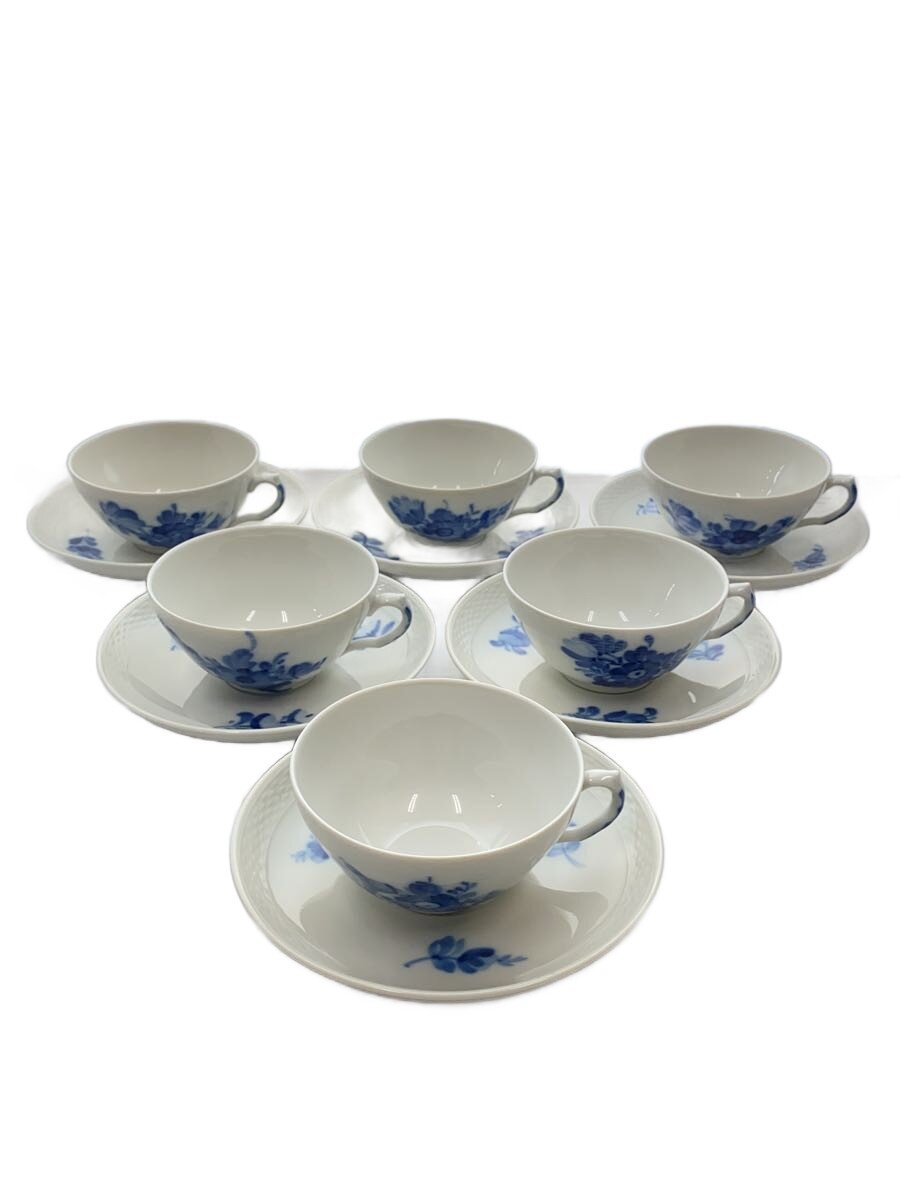 【中古】ROYAL COPENHAGEN◆ブルーフラワー/カップ&ソーサー/6客セット/BLU【キッチン用品】