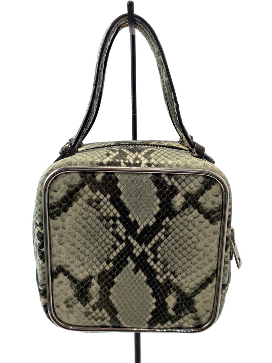 【中古】Alexander Wang◆ハンドバック/パイソン/GRY/毛の荒物【御徒面子】