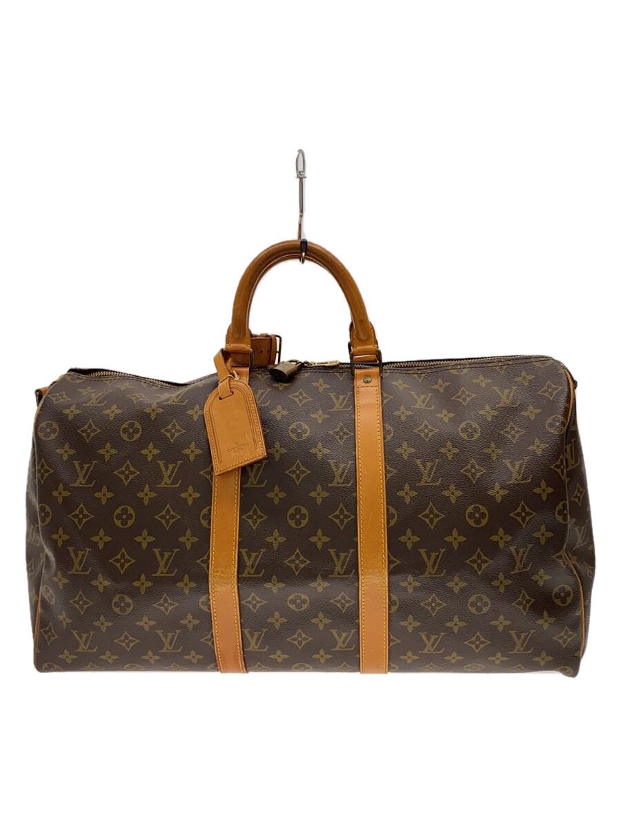 【中古】LOUIS VUITTON◆キーポル45_モノグラム・帆布/PVC/BRW【御徒面子】