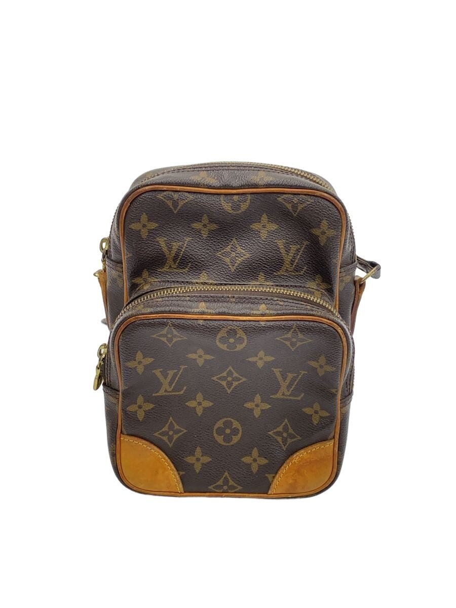 【中古】LOUIS VUITTON◆アマゾン_モノグラム・帆布_BRW/PVC/BRW【御徒面子】