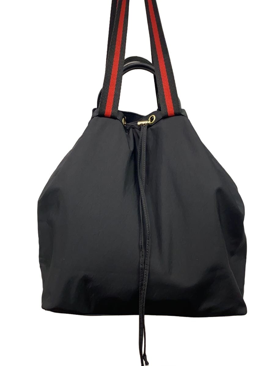 【中古】nouer◆2WAYトートバッグ/ナイロン/BLK【御徒面子】
