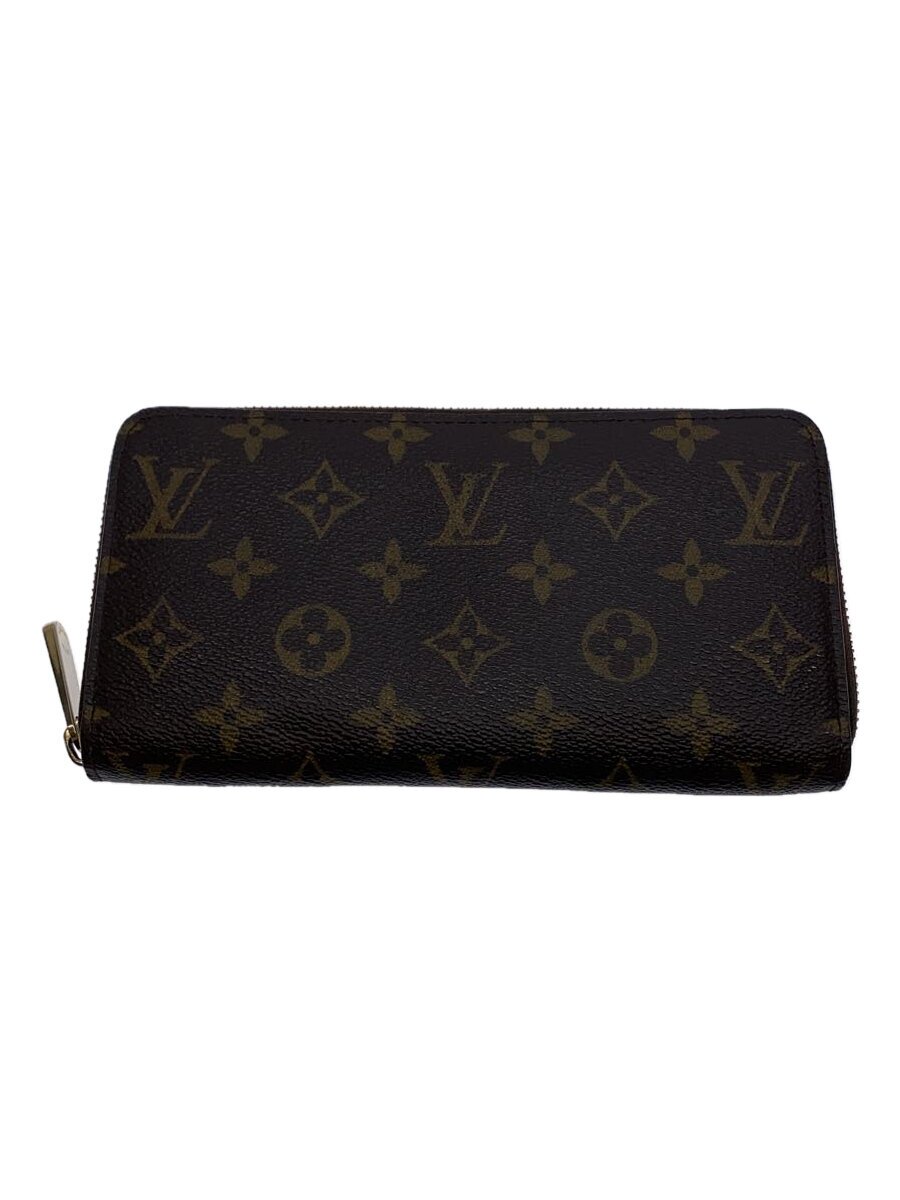【中古】LOUIS VUITTON◆1)ジッピー・ウォレット_モノグラム・キャンバス_BRW/PVC/BRW/レディース【服飾雑貨他】