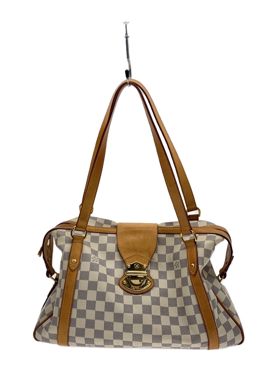 【中古】LOUIS VUITTON◆同盟罷業レーザーPM_ダミエ・アズール_WHT/PVC/WHT/総柄【御徒面子】