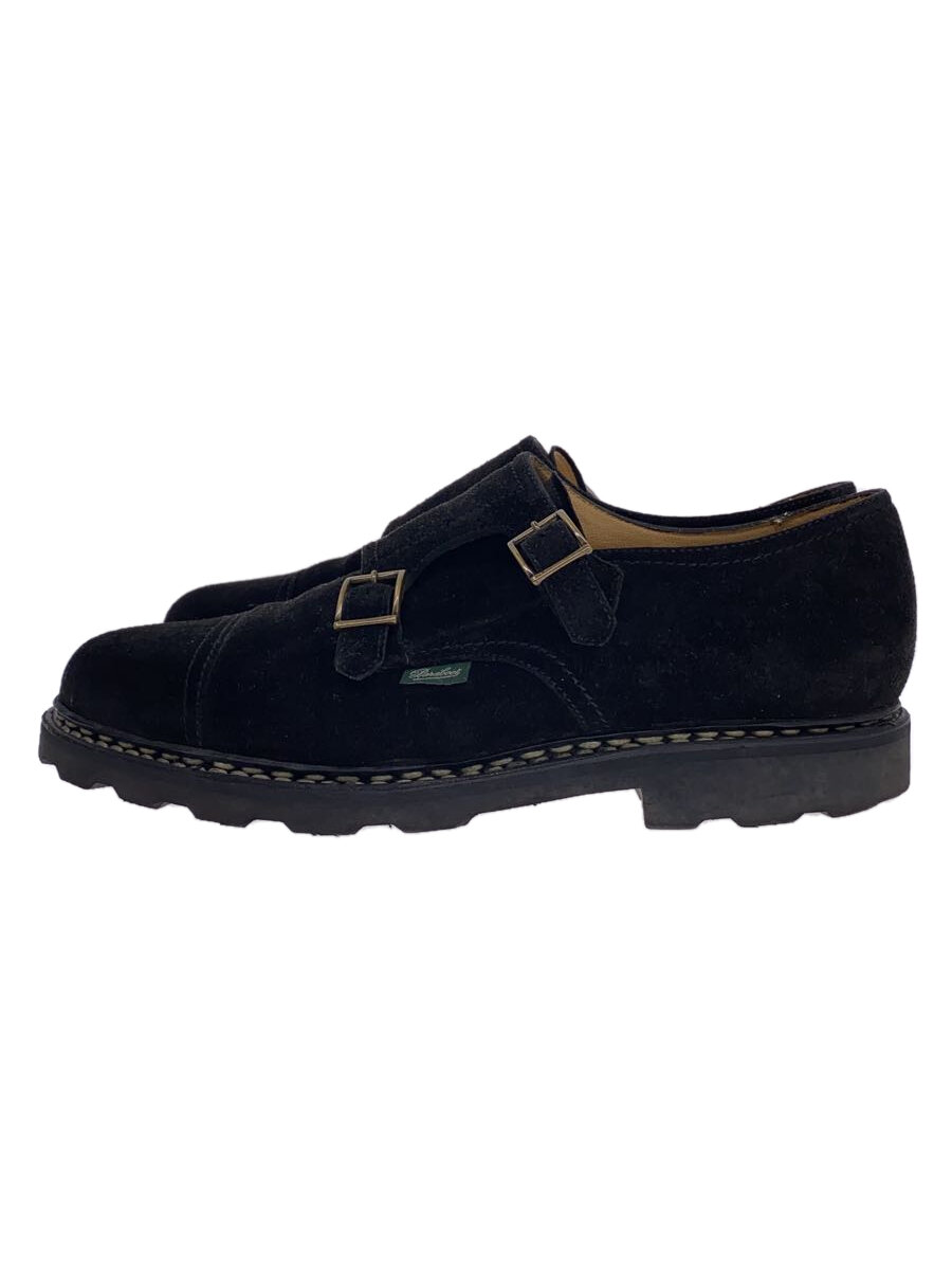 【中古】Paraboot◆WILLIAM/MARCHE2/ダブルモンクストラップシューズ/UK7/BLK/スウェード/981447//【シューズ】