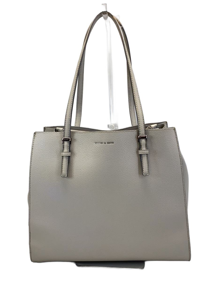 【中古】CHARLES\u0026KEITH◆トートバッグ/--/GRY/無地【御徒面子】