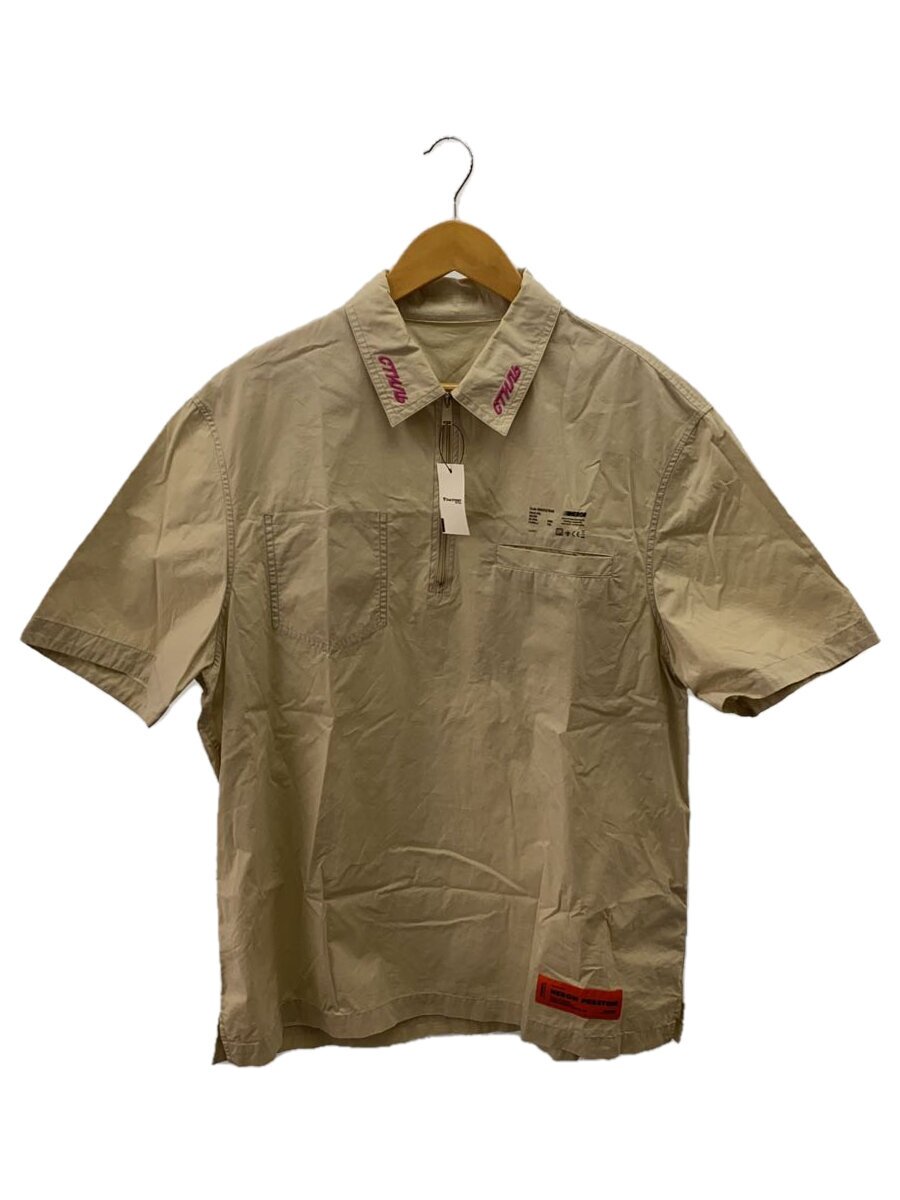 【中古】HERON PRESTON◆半袖プルオーバー/L/綿織物/BEG/HMGA007S19738024//【メンズウェア】