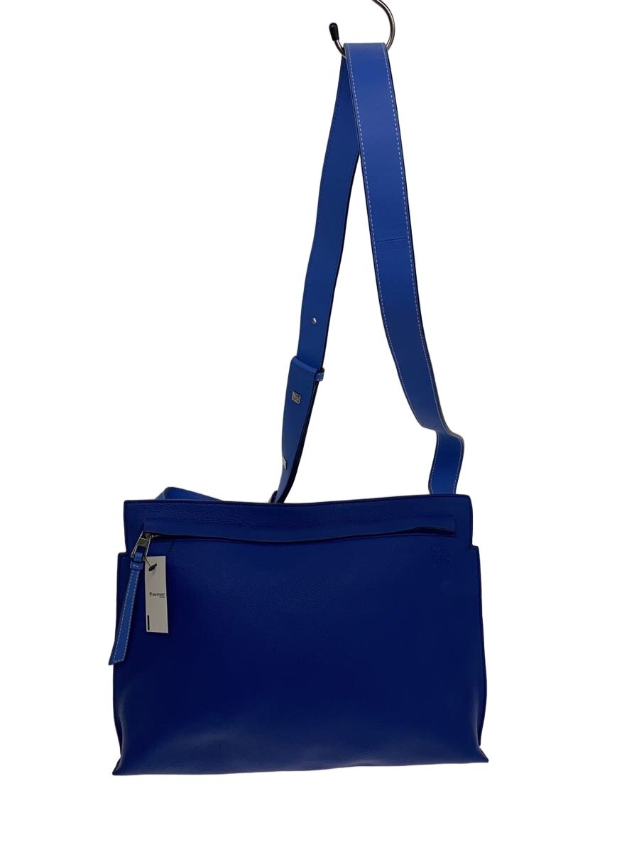 【中古】LOEWE◆T MESSENGER BAG/Tメッセンジャーバッグ/ショルダーバッグ/ブルー/レザー【バッグ】|2nd STREET 店