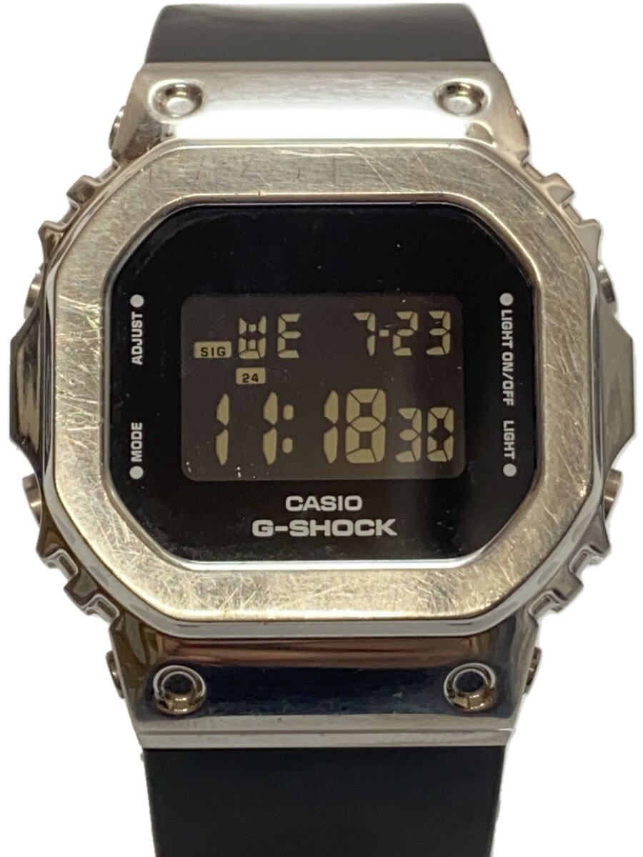 【中古】CASIO◆石英ウオッチ/デジタル/天然ゴム/本体小傷あり/SS/GM-S5600U-1JF【服飾雑貨他】