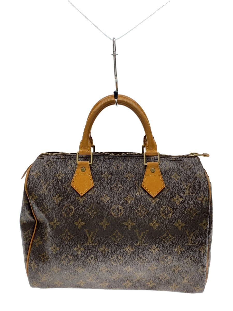 【中古】LOUIS VUITTON◆1)スピーディ30_モノグラム・帆布/PVC/BRW【御徒面子】