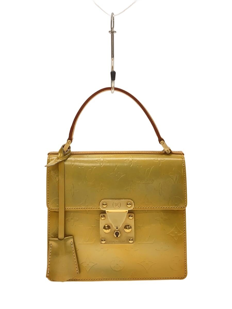【中古】LOUIS VUITTON◆春月・表どおり_モノグラム・ヴェルニ/エナメル/BEG【御徒面子】