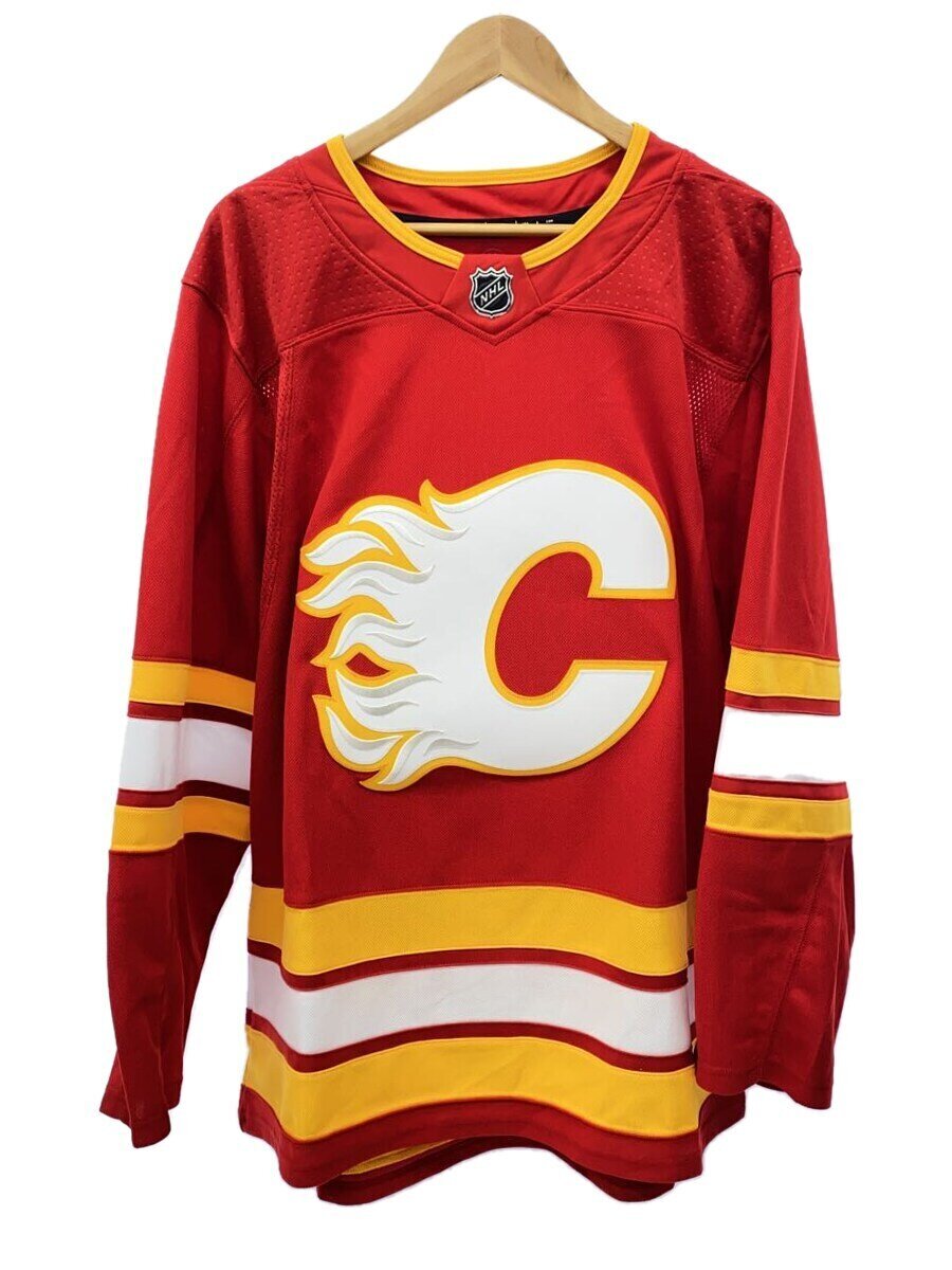 【中古】adidas◆スポーツウェアー/52/RED/Calgary Flames/制服【運動競技】