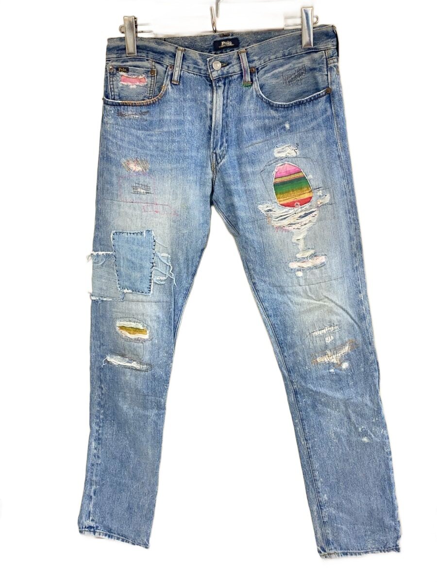 【中古】POLO RALPH LAUREN◆ストレートパンツ/31/デニム/IDG/ソルリバン リペアドデニム【メンズウェア】｜2ｎｄ STREET 店