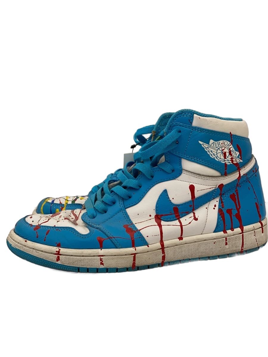 【中古】NIKE◆AIR JORDAN 1 RETRO HIGH OG/エアジョーダン1レトロハイ/白いこと/27珊/WHT【シューズ】