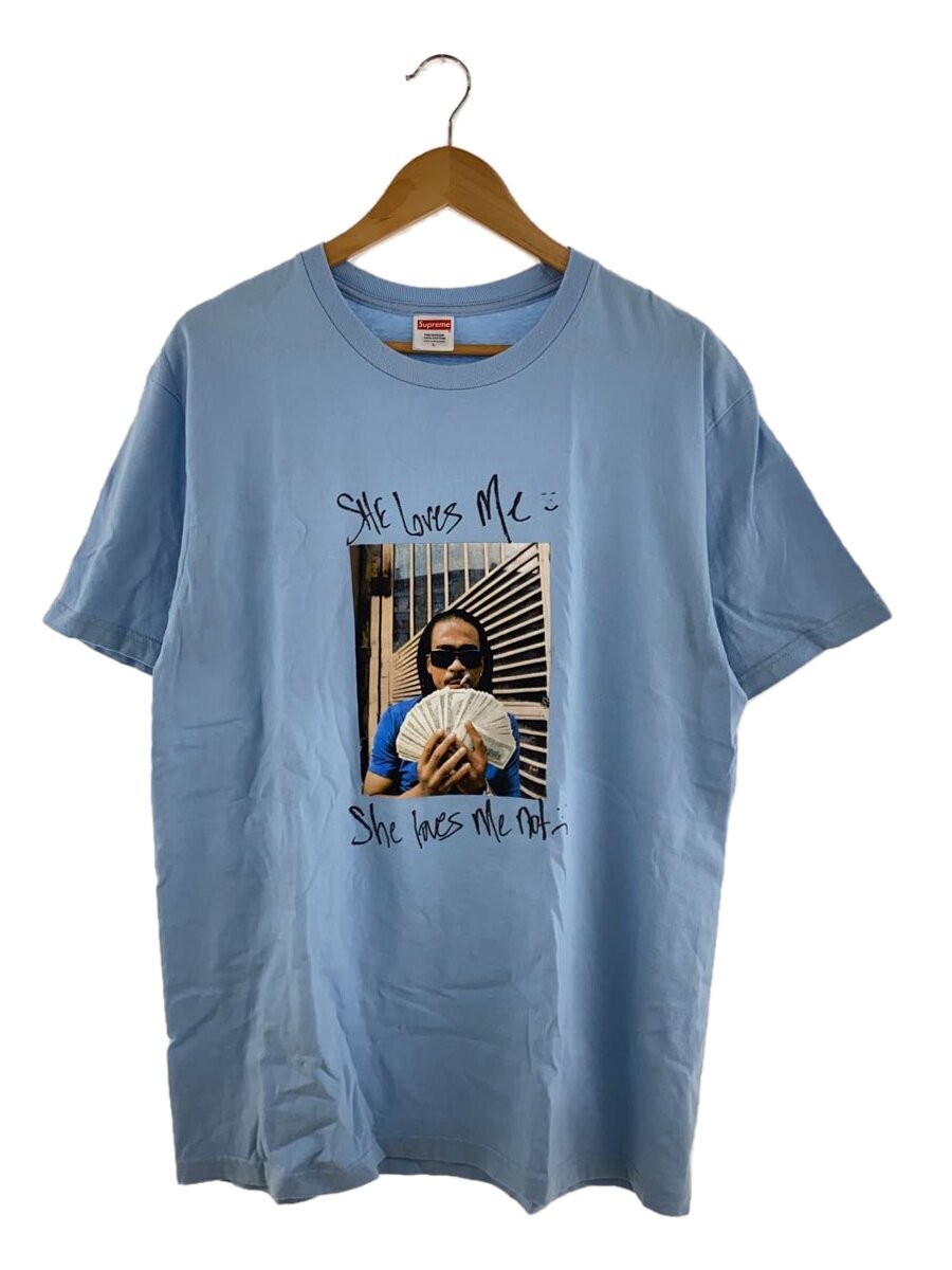 【中古】Supreme◆プルオーバー/L/綿織物/BLU【メンズウェア】