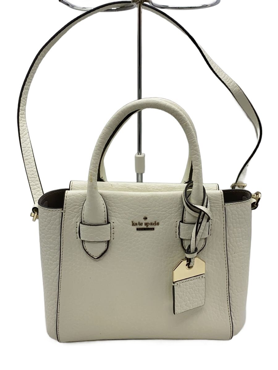 【中古】kate spade new york◆ショルダーバッグ/--/WHT【御徒面子】