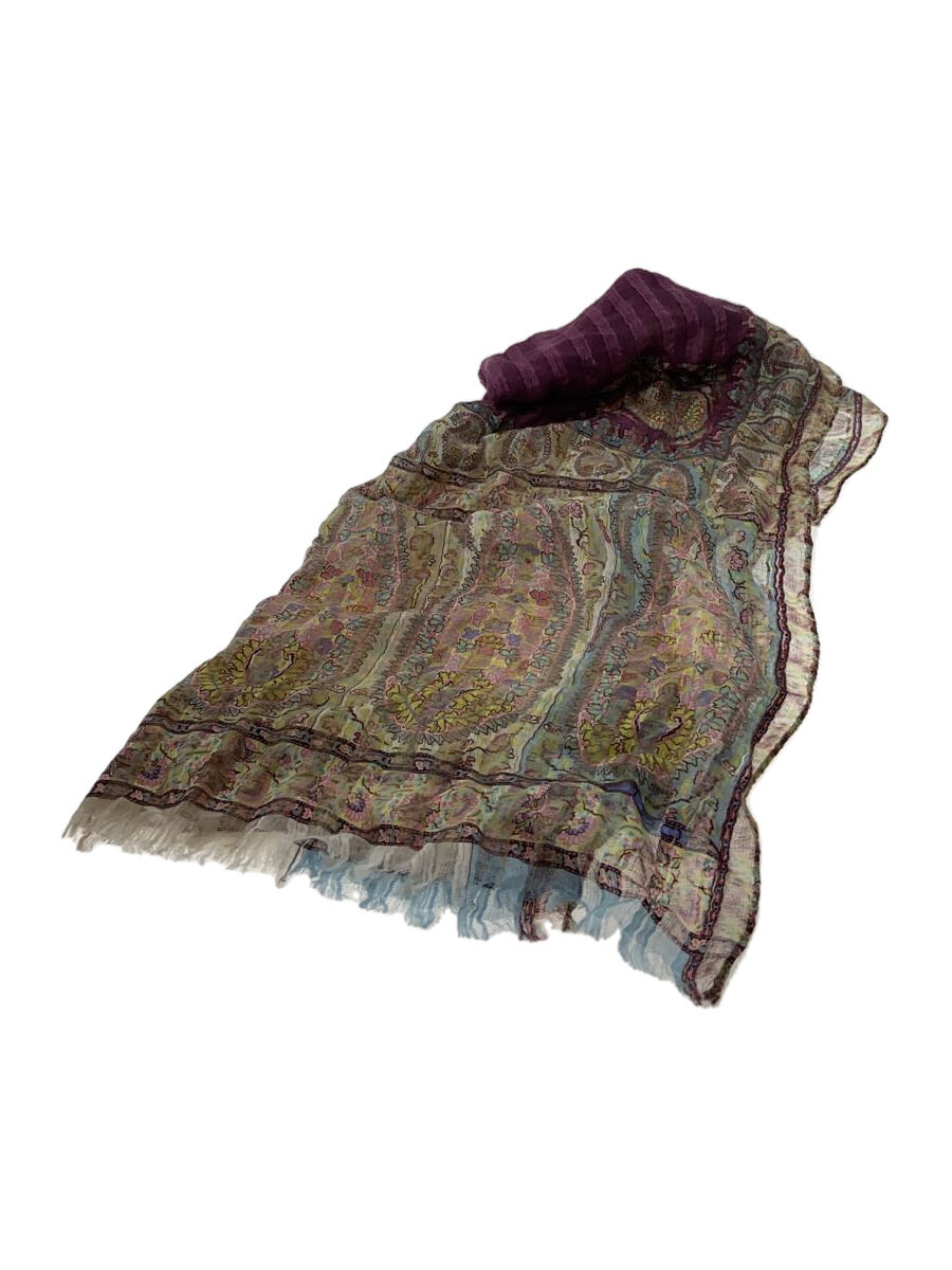【中古】ETRO◆えり巻き/地絹/マルチ色つや/総柄/レディース//【服飾雑貨他】