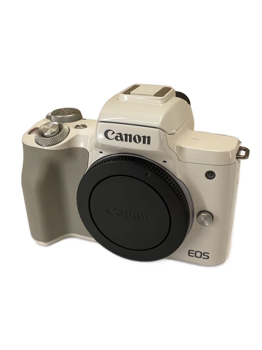 【中古】CANON◆デジタル一眼写真機 EOS Kiss M EF-M15-45 IS STM 水晶体一揃いの道具 [白いこと]//【写真機】