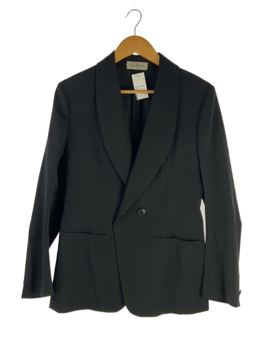 【中古】YOHJI YAMAMOTO◆テーラードジャケット/1/羊毛/BLK/無地/FU-J11-100【メンズウェア】