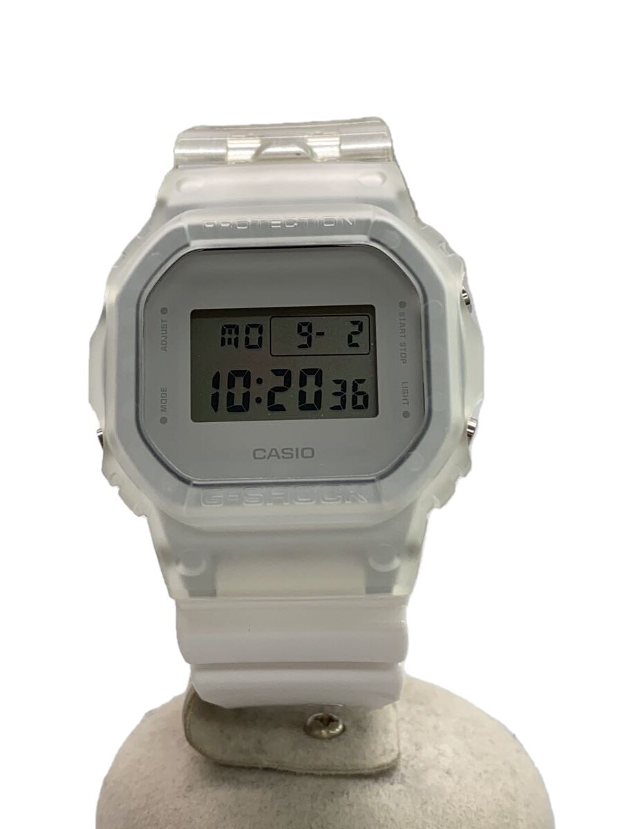 【中古】CASIO◆石英ウオッチ/デジタル/天然ゴム/読みやすい×白いこと/DW-5600VT/BEAMS別注【服飾雑貨他】