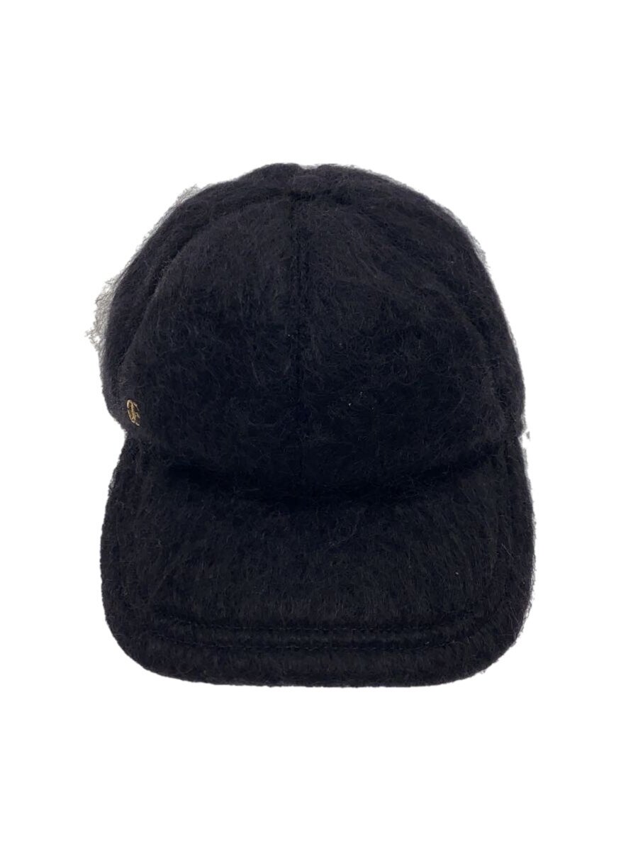 【中古】GUCCI◆モヘヤ野球旗がしら/M/羊毛/BLK/レディース【服飾雑貨他】