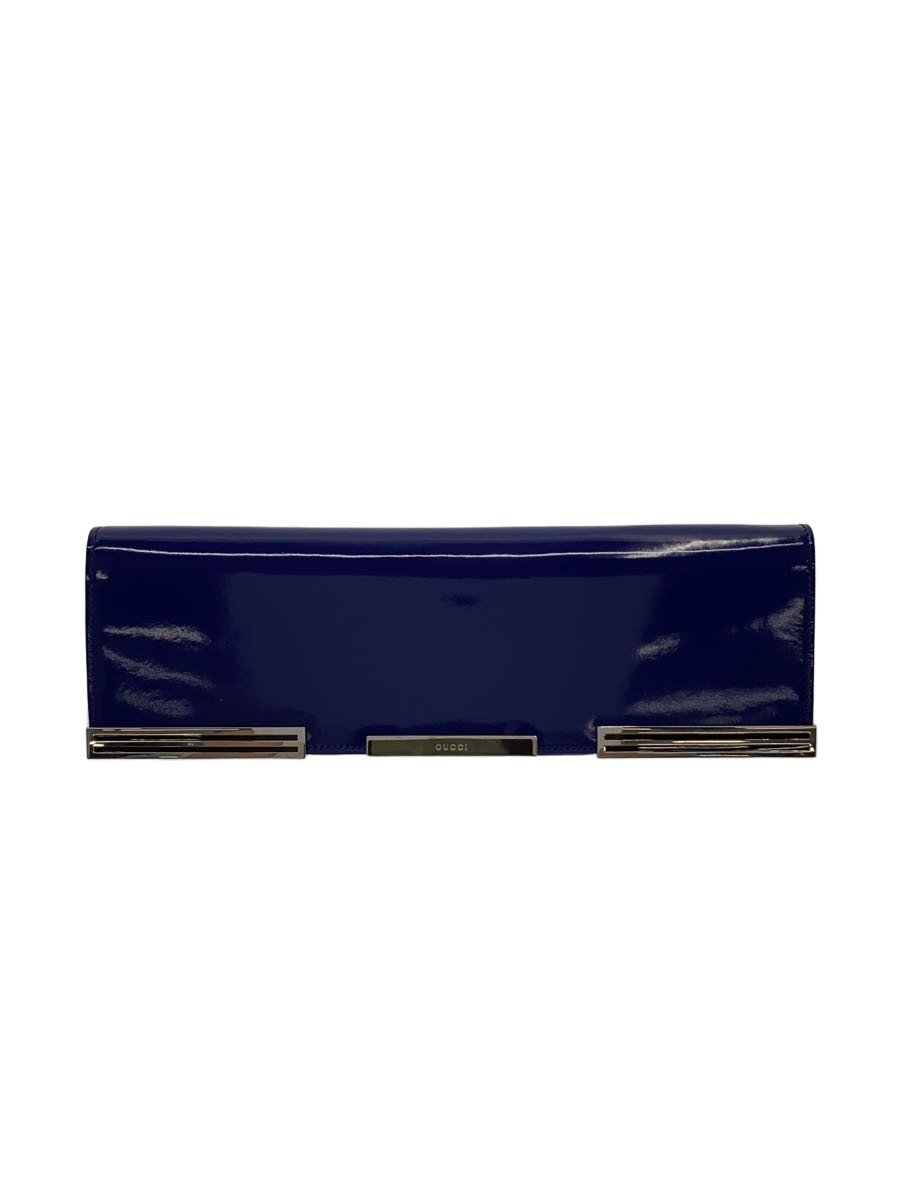 【中古】GUCCI◆寄り合い御徒面子/クラッチペダル御徒面子/なめし革/BLU/240250【御徒面子】
