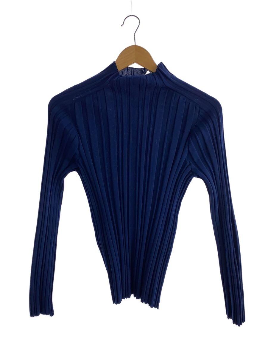 【中古】PLEATS PLEASE ISSEY MIYAKE◆PLANET KNIT/編み物・プルオーバー(薄っぺら)/--/ポリエステル/NVY/PP43KK831//【レディース御召しもの】