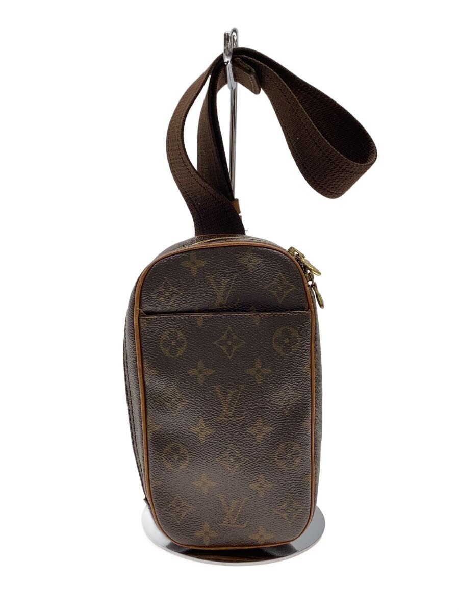 【中古】LOUIS VUITTON◆ポシェット・ガンジュ_モノグラム・帆布/PVC/BRW【御徒面子】