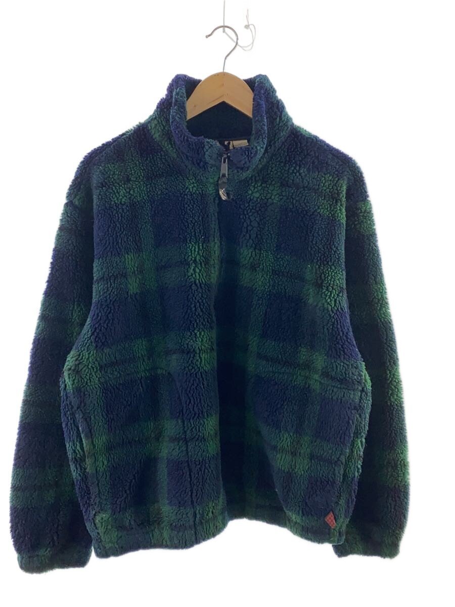 【中古】Woolrich◆90s/ハーフジップフリースジャケット/メキシコ製/L/ポリエステル/GRN/タータンチェック//【メンズウェア】｜2ｎｄ STREET 店