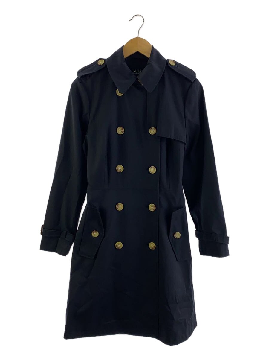 【中古】LAUREN RALPH LAUREN◆トレンチコート/S/綿織物/NVY/31132AECL【レディース御召しもの】