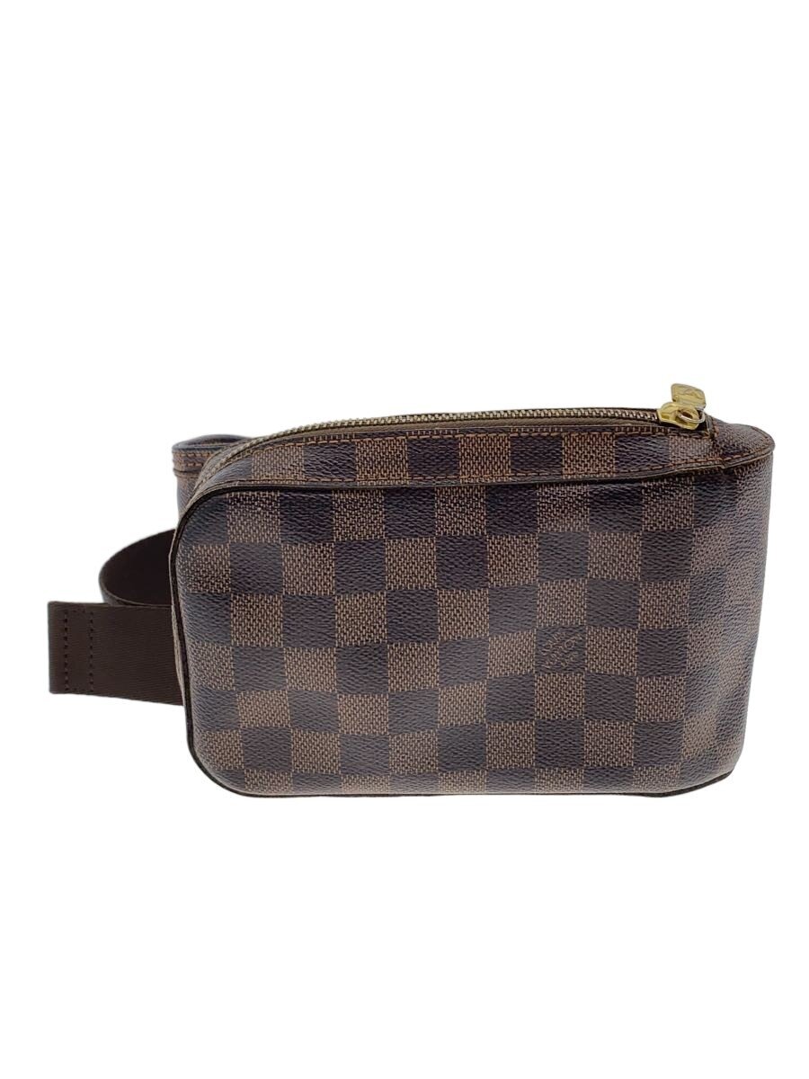 【中古】LOUIS VUITTON◆ジェロニモス_ダミエ・エベヌ/PVC/BRW【御徒面子】