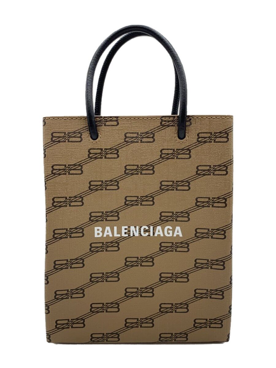 【中古】BALENCIAGA◆ショルダーバッグ/PVC/BRW/総柄/693805【御徒面子】