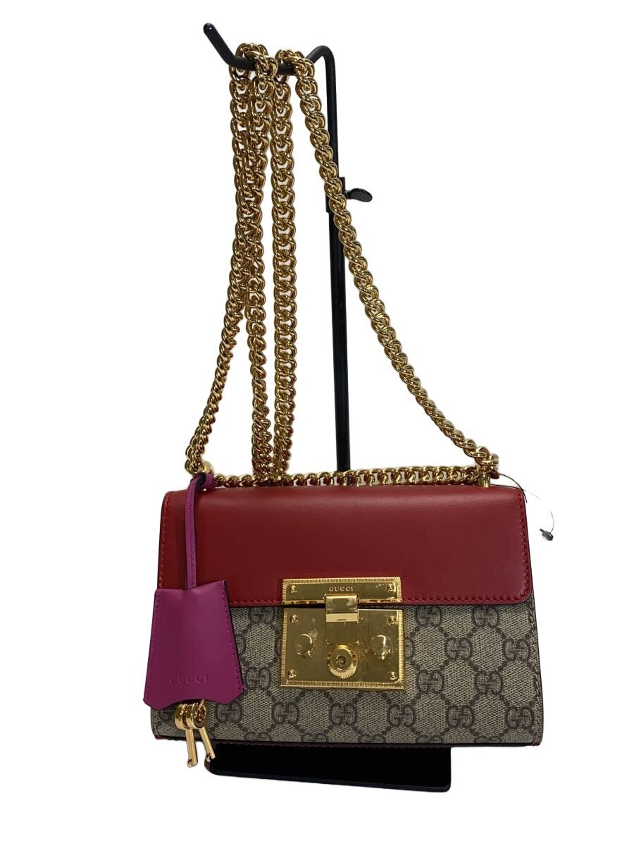 【中古】GUCCI◆ショルダーバッグ/--/RED/409487//【御徒面子】