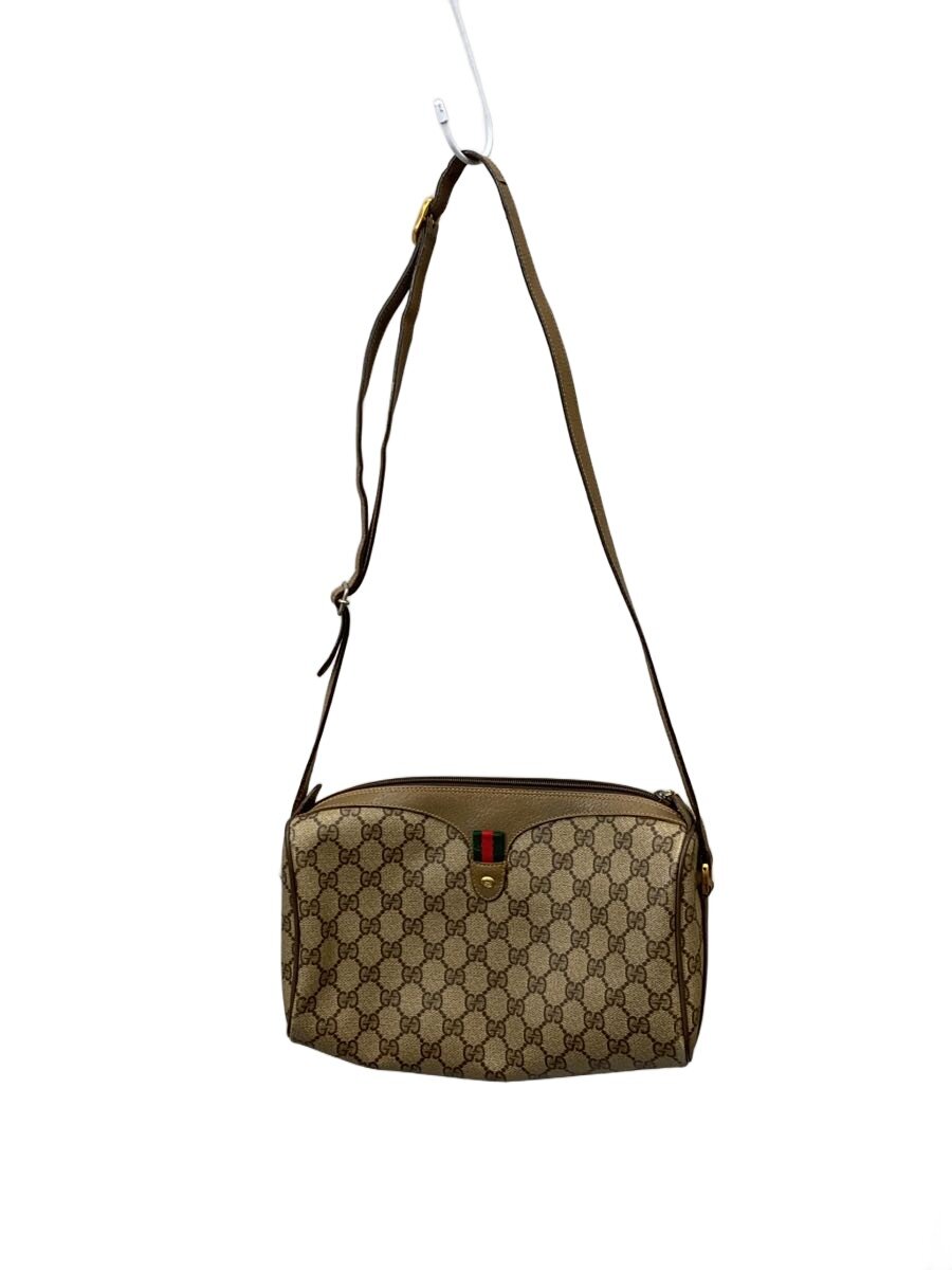 【中古】GUCCI◆ショルダーバッグ/PVC/BRW/総柄【御徒面子】