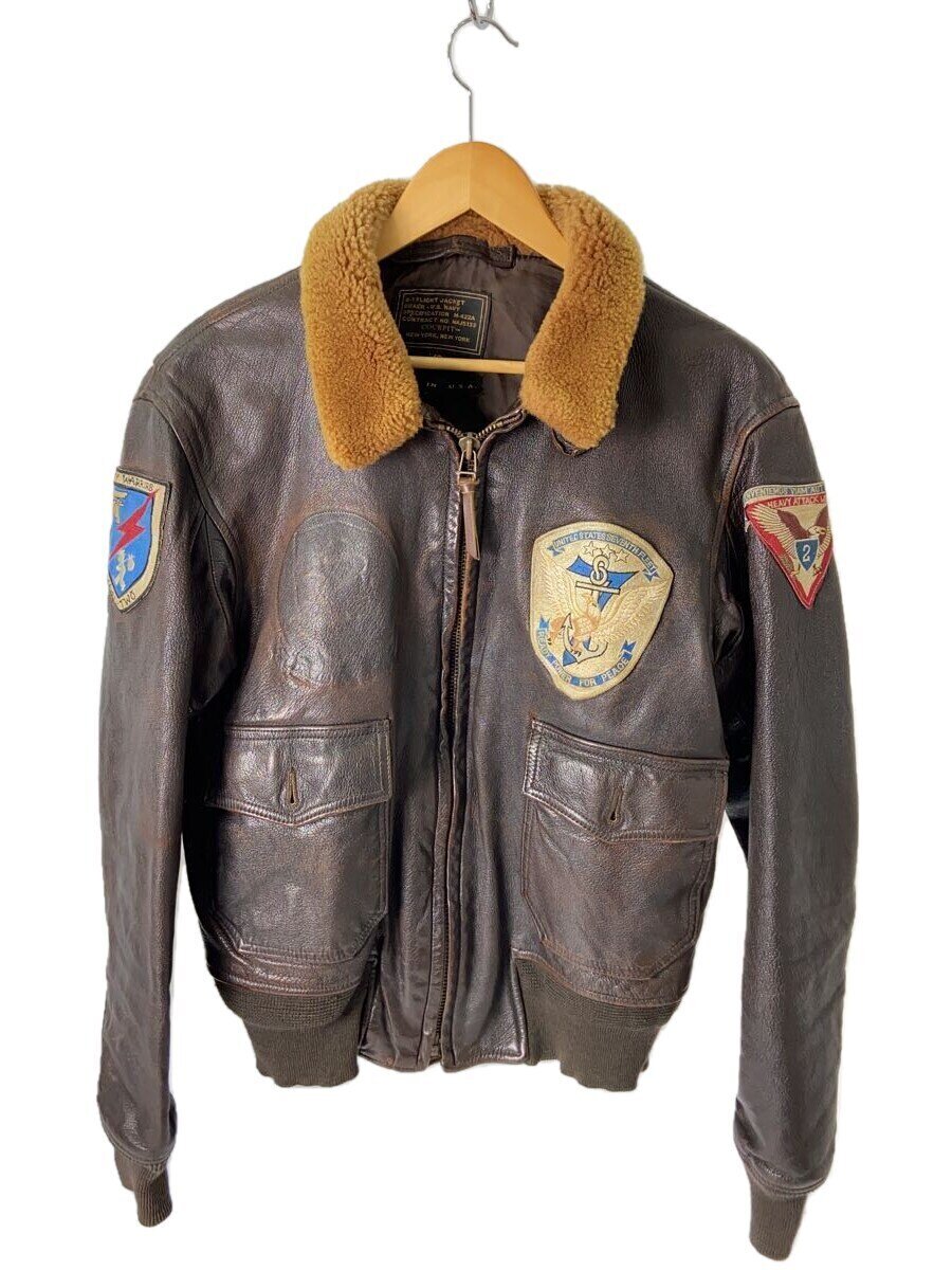 【中古】航空上衣/42/なめし革/BRW【メンズウェア】