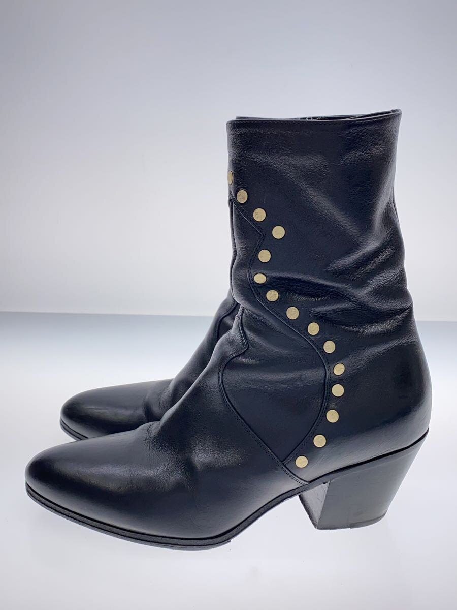 【中古】CELINE◆キューバ共和国ーンチェルシーミディアムブーツ/ブーツ/37/BLK/なめし革/339913190C//【シューズ】