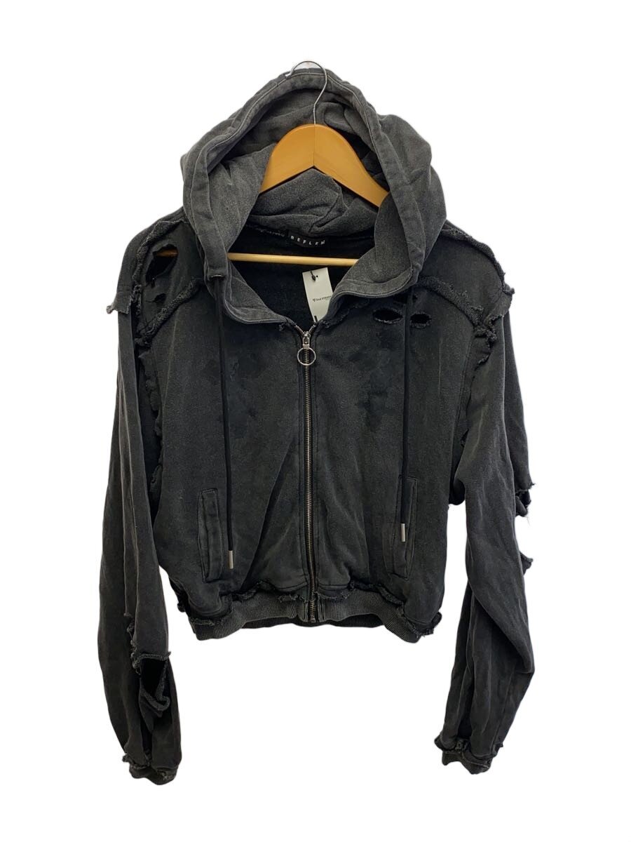【中古】REFLEM◆ジップパーカー/FREE/綿織物/GRY/4045400100【レディースお召しもの】