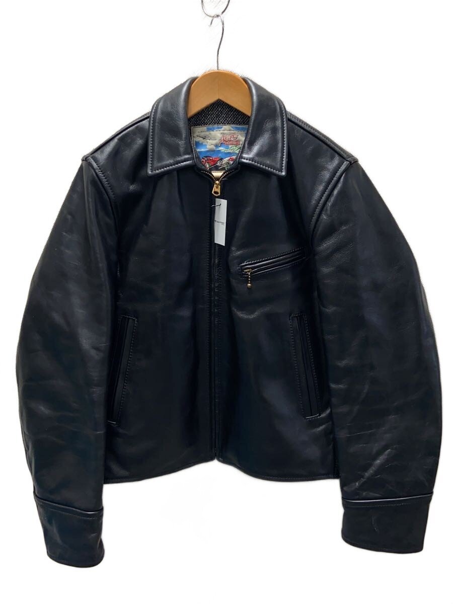 【中古】AERO LEATHER◆なめし革上衣・上衣/34/なめし革/BLK【メンズウェア】