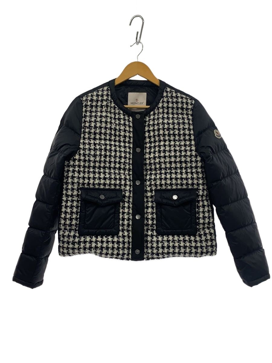 【中古】MONCLER◆落ちこむ上衣/2/ナイロン/BLK/I20931A00069/ツィードうつり変わり【レディースお召しもの】